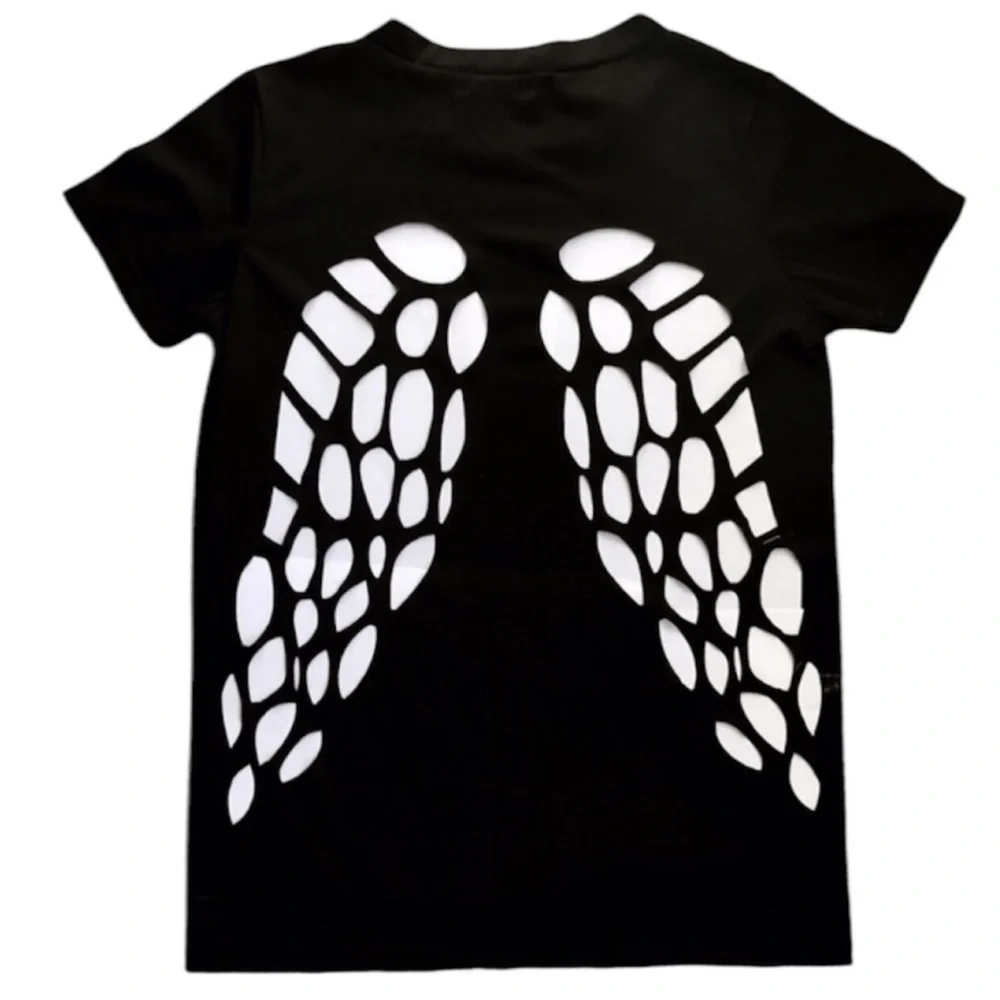 Angel wings cutout short sleeve tee Small - Picture 5 of 7